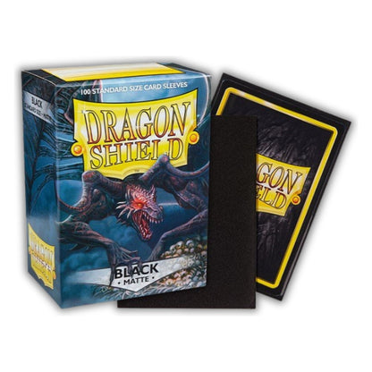 Dragon Shield Matte Sleeves – Black (100 ct) | Standard Size
