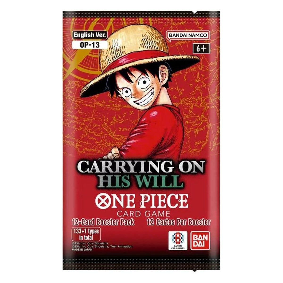 OP-13 Booster Pack Carrying On His Will – One Piece Card Game English sealed product
